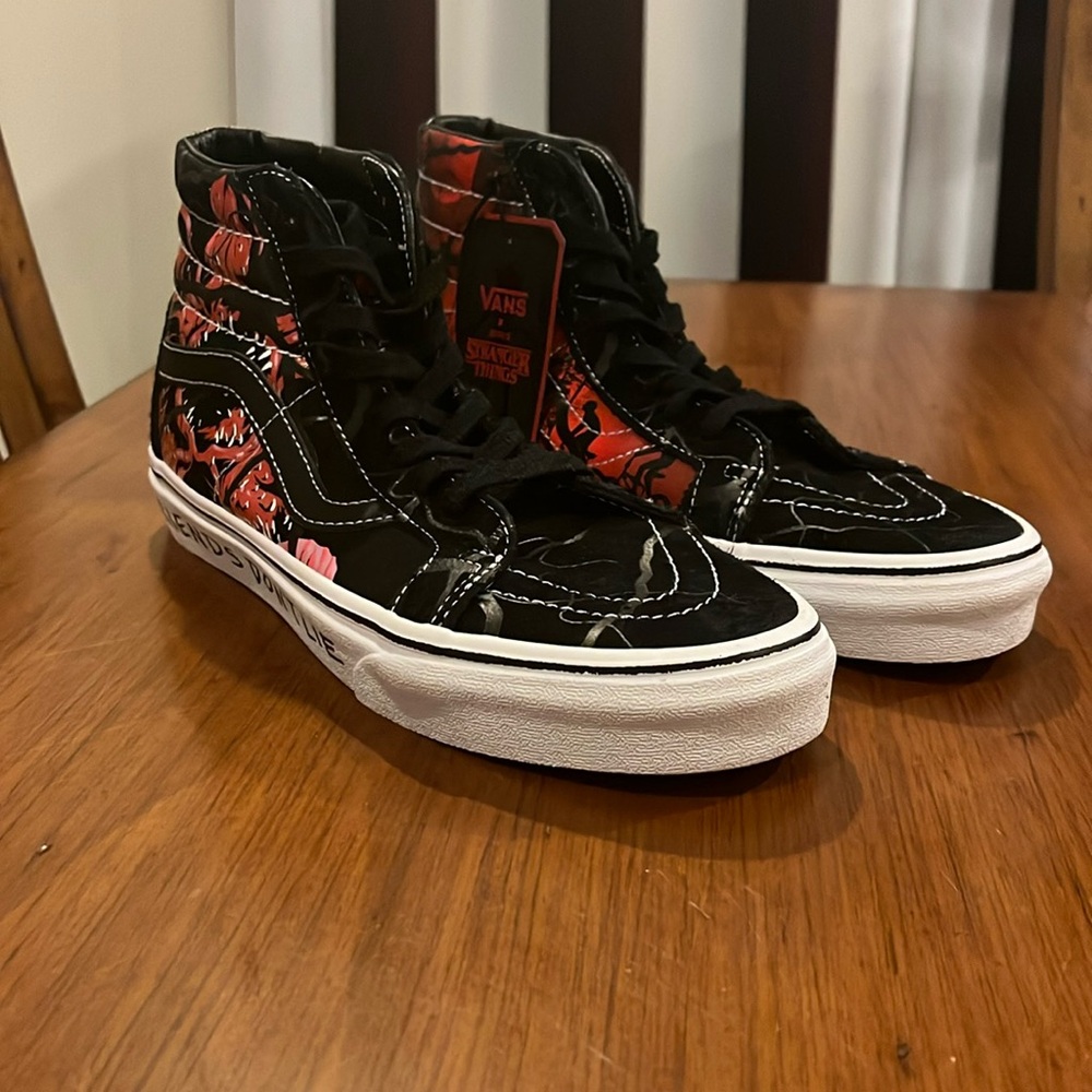 Limited Edition Vans Sk8-Hi Black, Red Stranger Things, Friends Don’t Lie
